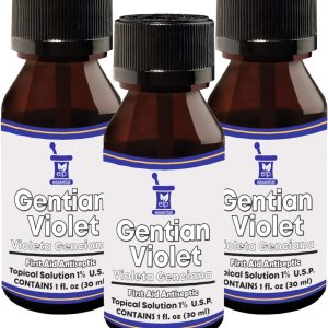Líquido antiséptico de primeros auxilios violeta de genciana, fabricado en Estados Unidos, 1 onza líquida (3 botellas) Líquido antiséptico de primeros auxilios violeta de genciana, fabricado en Estados Unidos, 1 onza líquida (3 botellas)