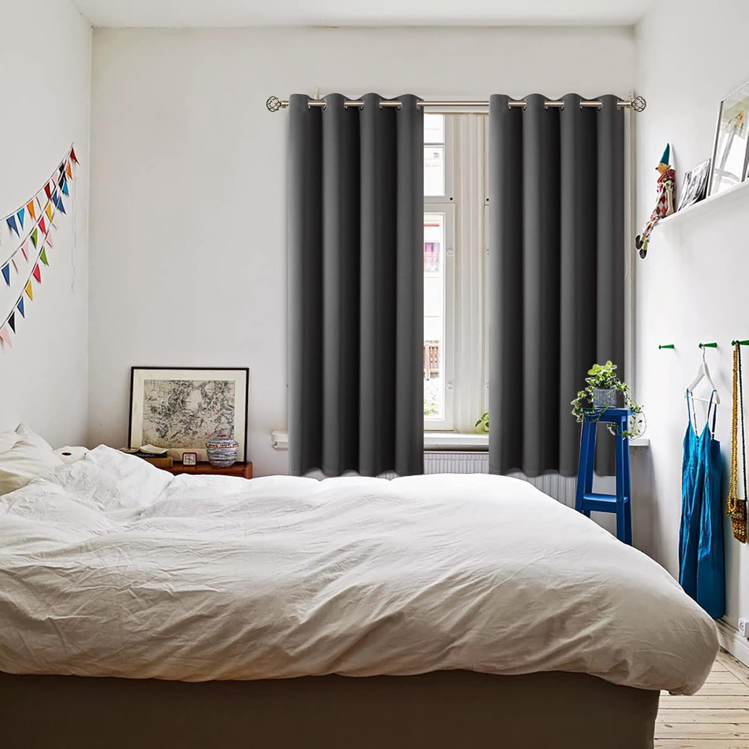Cortinas BGment opacas, con ojales, 2 paneles