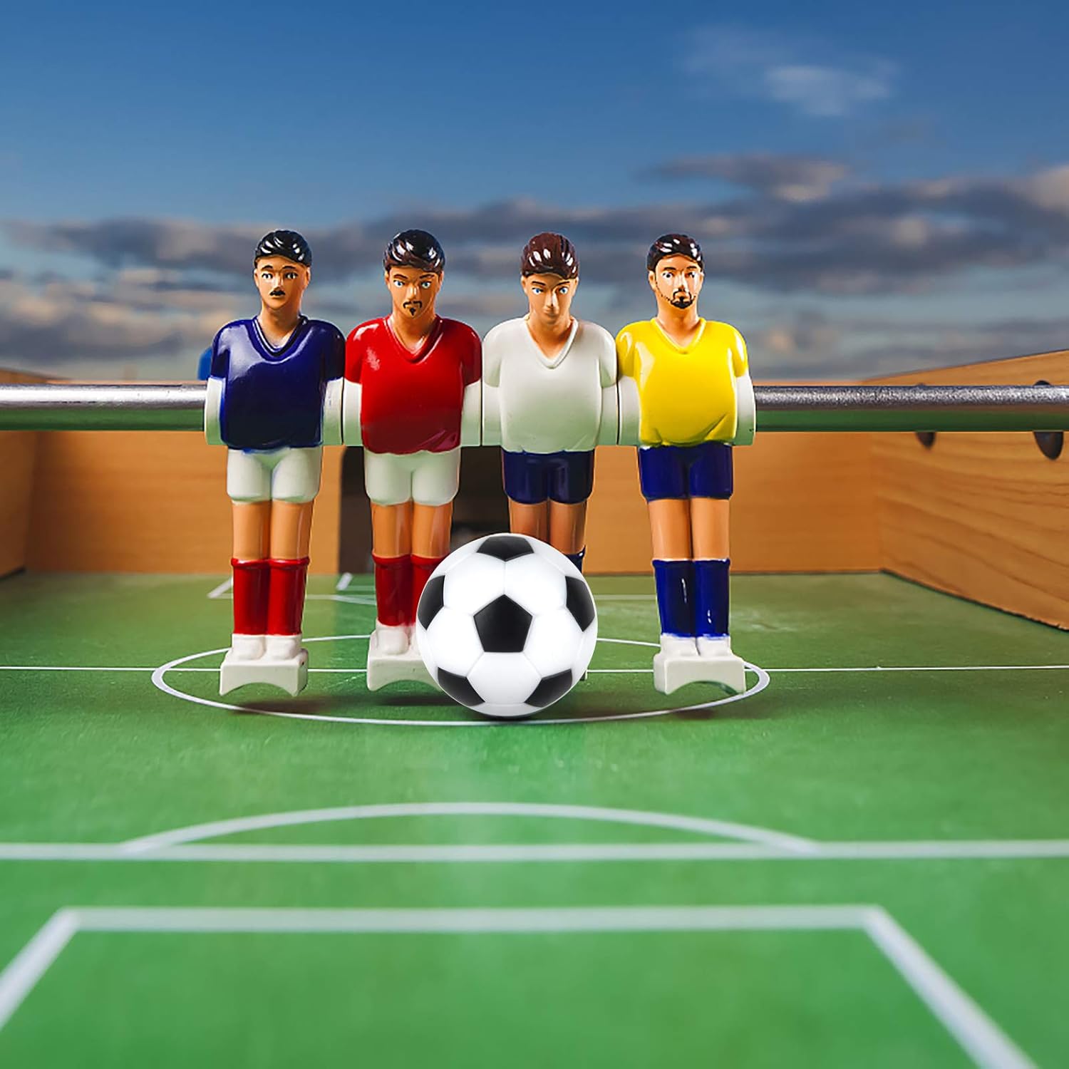 Coopay 12 bolas de fútbol de 1.260in, bolas de repuesto de fútbol de mesa, multicolor oficial de mesa con bolsa de cordón negro