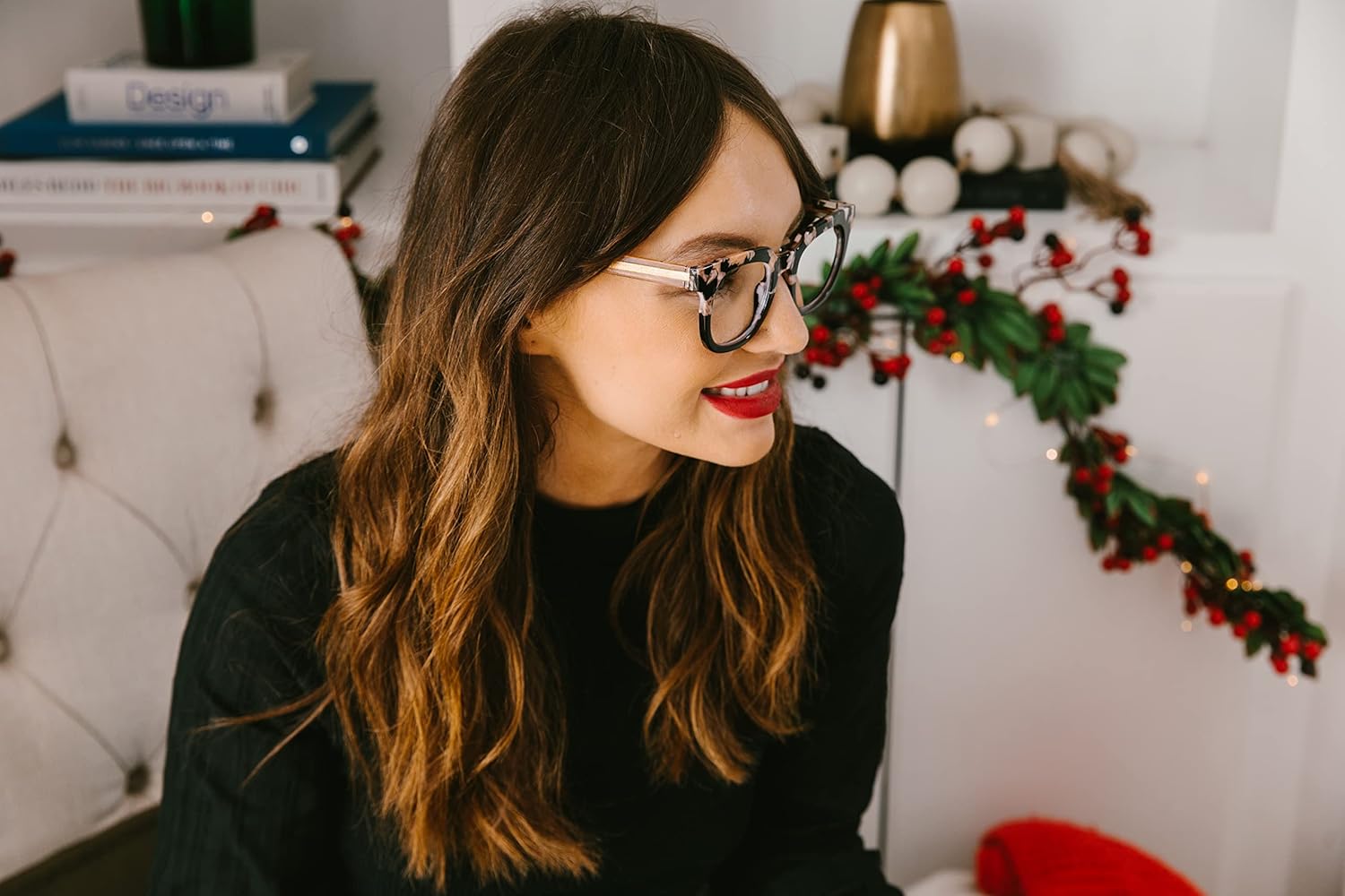 Peepers by PeeperSpecs Oprah’s Favorite Showbiz – Gafas de lectura con bloqueo de luz azul para mujer, diseño de mármol negronegro +2.00, mármol