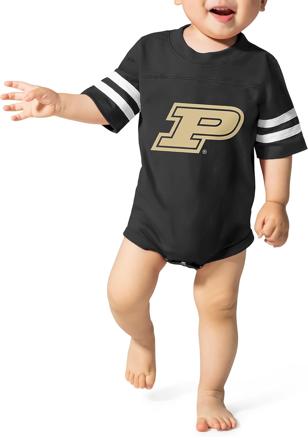 Little King Mameluco de fútbol universitario para niños, tallas 6M, 12M, 18M