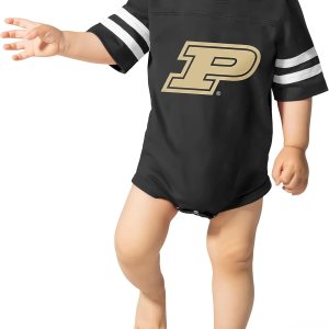 Little King Mameluco de fútbol universitario para niños, tallas 6M, 12M, 18M Little King Mameluco de fútbol universitario para niños, tallas 6M, 12M, 18M