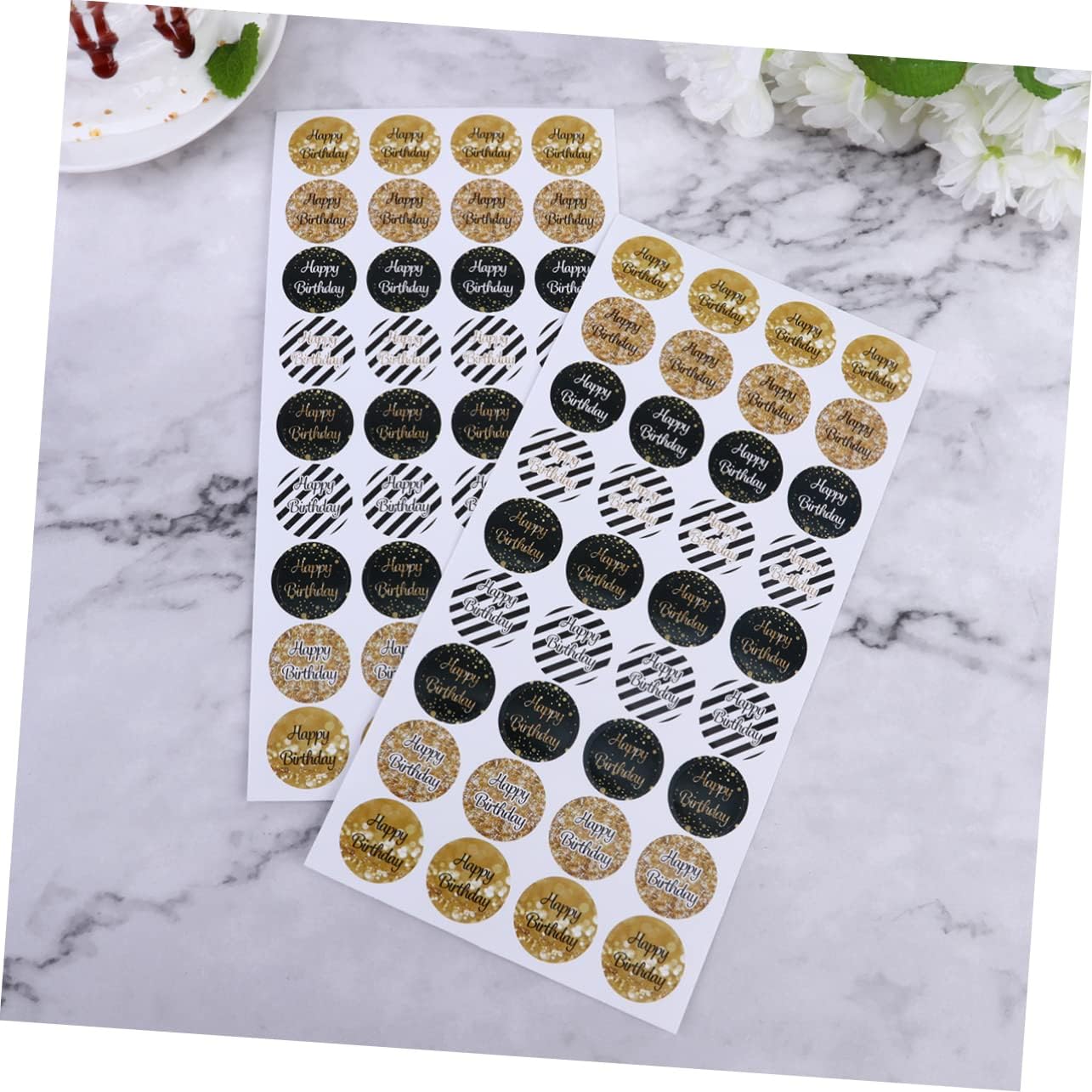 STOBOK 36 Sheets Birthday Labels Stickers Birthday Round Sticker Envelopes Stickers Present Labels Kraft Paper Sticker Sealing Labels Birthday Candy