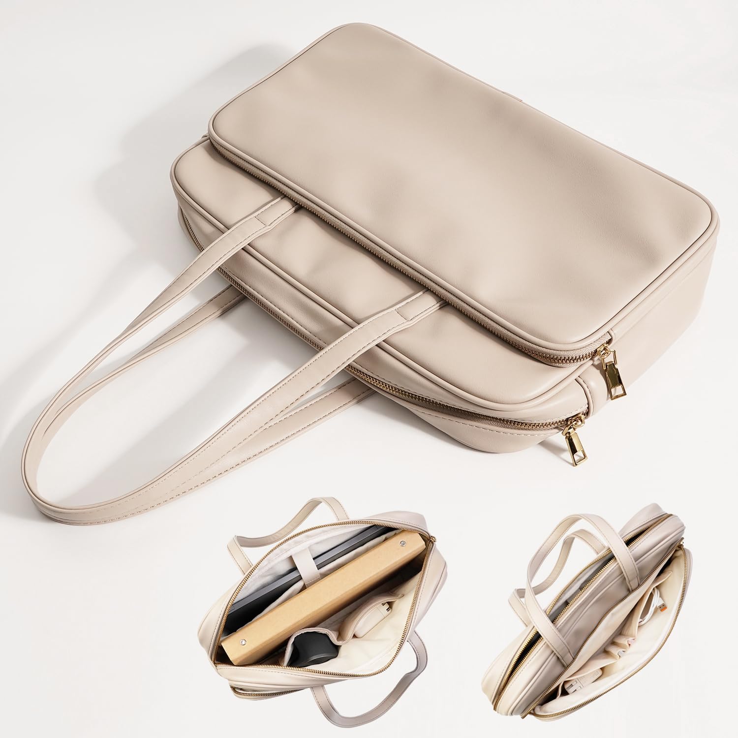 Benfan Bolsa para computadora portátil de 14 pulgadas para hombres y mujeres, maletín para negocios, oficina, viajes, trabajo, bolsa de transporte