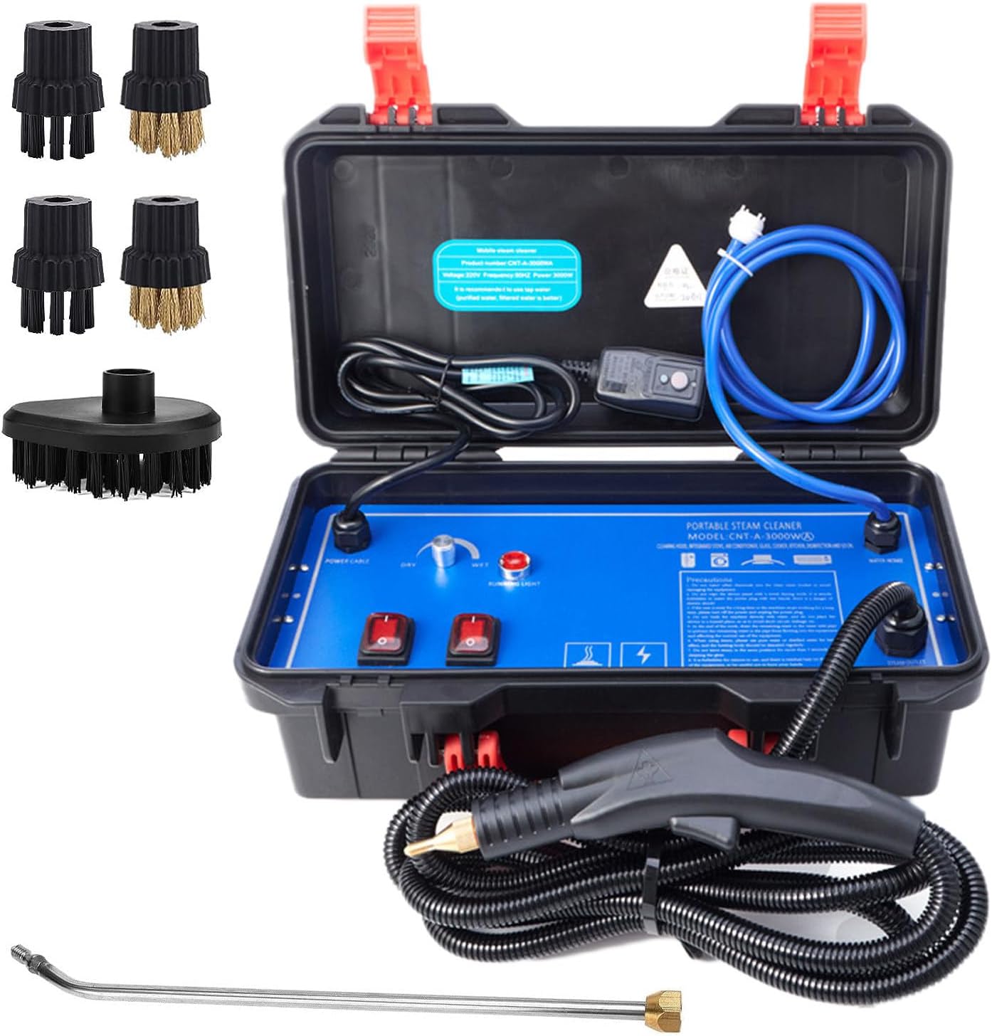 Limpiador a vapor, 1700 W3000 W, limpiadores de vapor de alta presión de alta temperatura, máquina de limpieza de vapor para eliminación de manchas,