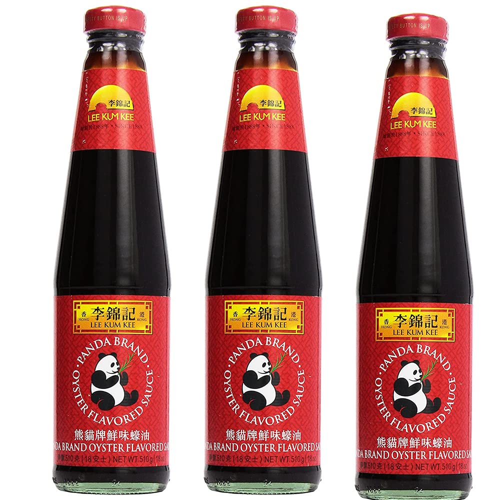 Lee Kum Kee Panda Salsa de ostras 18oz, paquete de 3