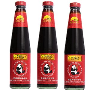 Lee Kum Kee Panda Salsa de ostras 18oz, paquete de 3 Lee Kum Kee Panda Salsa de ostras 18oz, paquete de 3