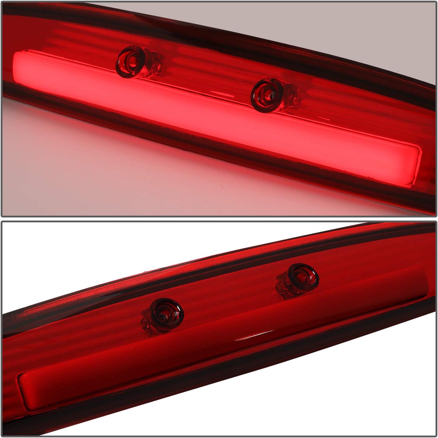 DNA MOTORING 3BL-FEPD96-3D-LED-RD – Luz de freno trasera LED 3D con lente roja compatible con Ford Expedition 97-02