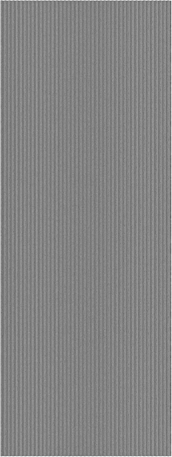 Scrape Rib – Alfombra antideslizante de goma de 3 x 7 pies, para interiores y exteriores, impermeable, para pasillo, cocina, sala de estar, garaje,