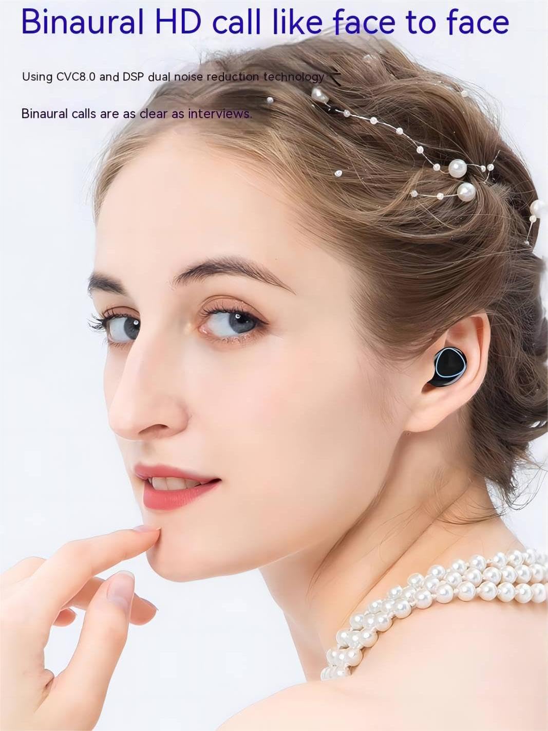 Auriculares inalámbricos Bluetooth, verdaderos auriculares inalámbricos, pantalla LED, conexión Bluetooth, con caja de carga de batería, auriculares