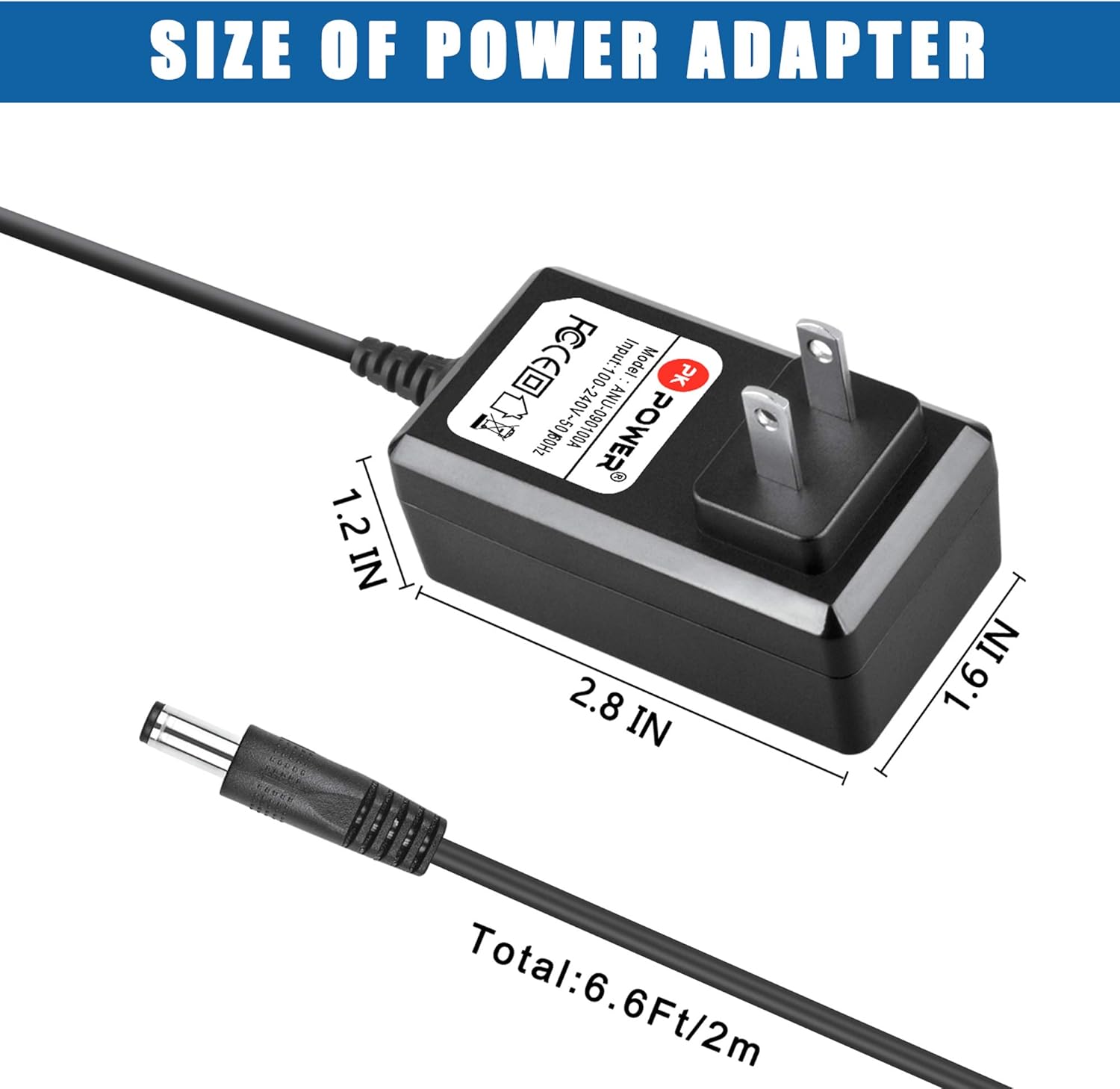 PKPOWER Adaptador de CA compatible con Dymo LabelManager 260P 360D 280 1815990, fuente de alimentación para Label Manager LM-280 1754490 420P