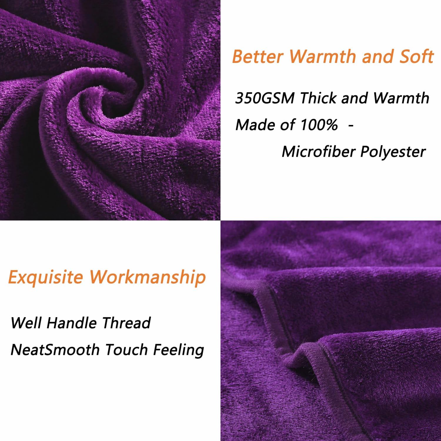 SOFTCARE manta para cama de 350 GSM, doble forro polar, extra suave, de tela, muy cálida