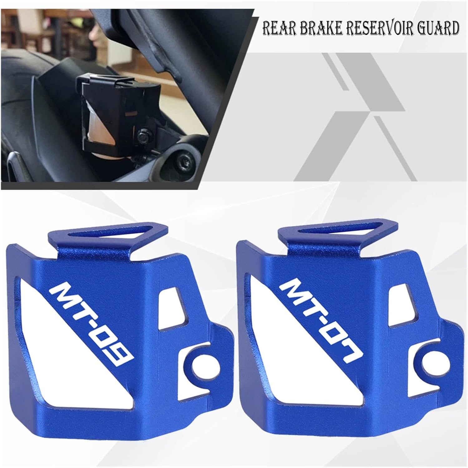 Hair para Yamaha MT09 FZ07 FZ09 MT07 MT-03 MT 07 09 03 MT125 MT10 motocicleta depósito líquido de freno trasero tanque de aceite cubierta (color