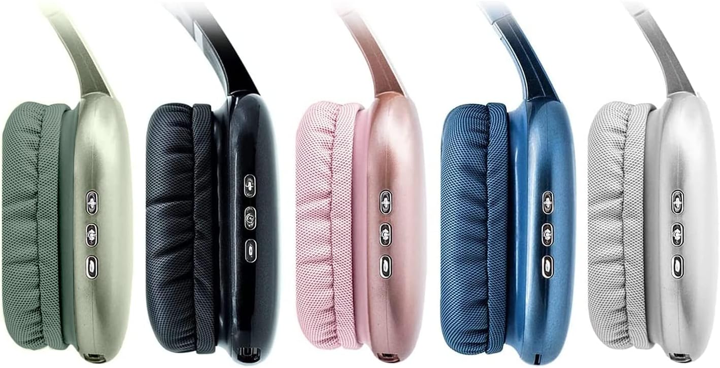 iJoy – Auriculares ultra inalámbricos con micrófono, auriculares Bluetooth inalámbricos recargables sobre la oreja con 10 horas de reproducción,