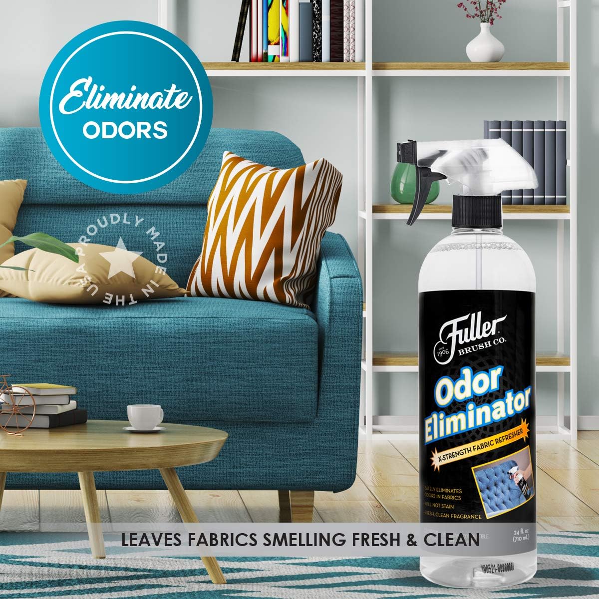 Fuller Brush Eliminador de olores en aerosol refrescante de tela extra fuerte  desodorante refrescante para paños  Aroma limpio y fresco para lino,