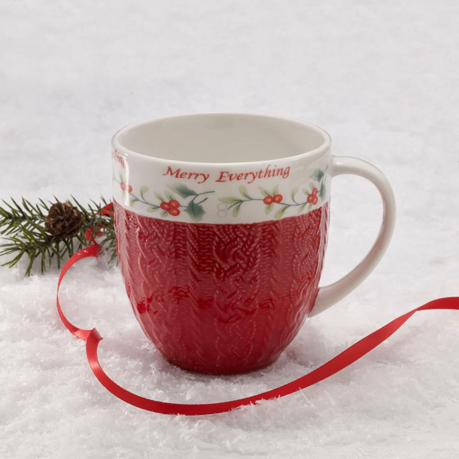 Pfaltzgraff Winterberry – Taza de cerámica, 1 unidad (paquete de 1), surtido