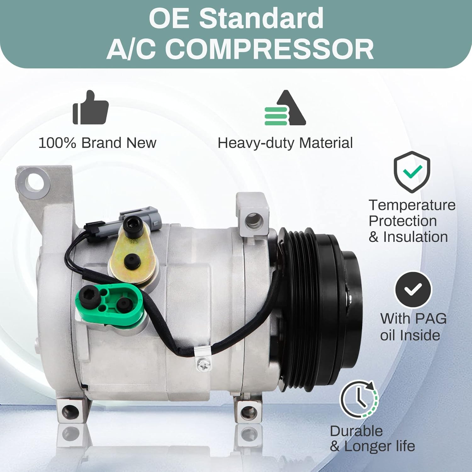 CO 29002C, compresor de AC con embrague compatible con Honda Accord Odyssey Pilot Ridgeline y Acura MDX TL 2003-2008, compresor de aire