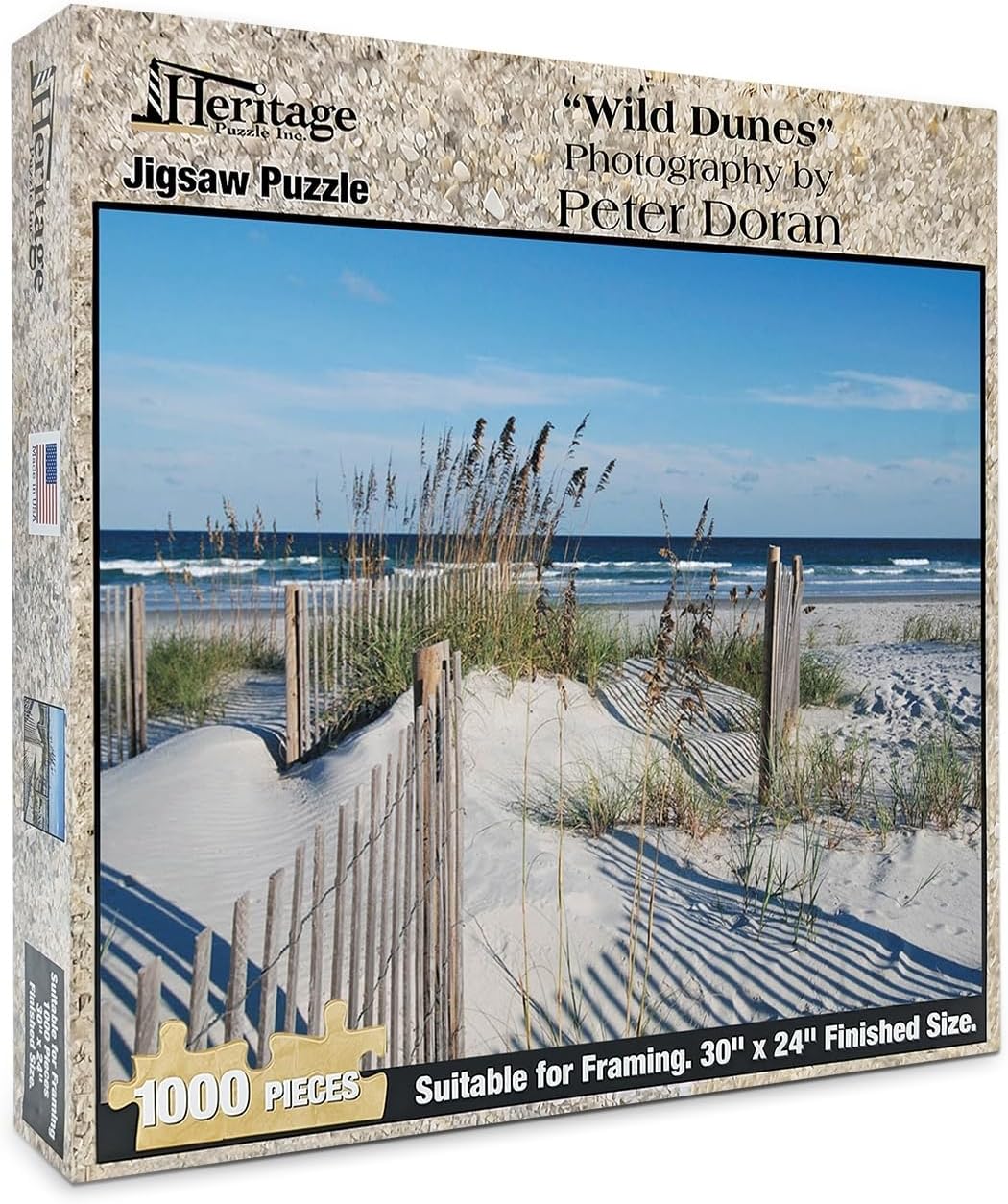 Heritage Puzzle Wild Dunes – Rompecabezas de 1000 piezas para adultos, rompecabezas de playa de 1000 piezas, rompecabezas de playa de orilla del