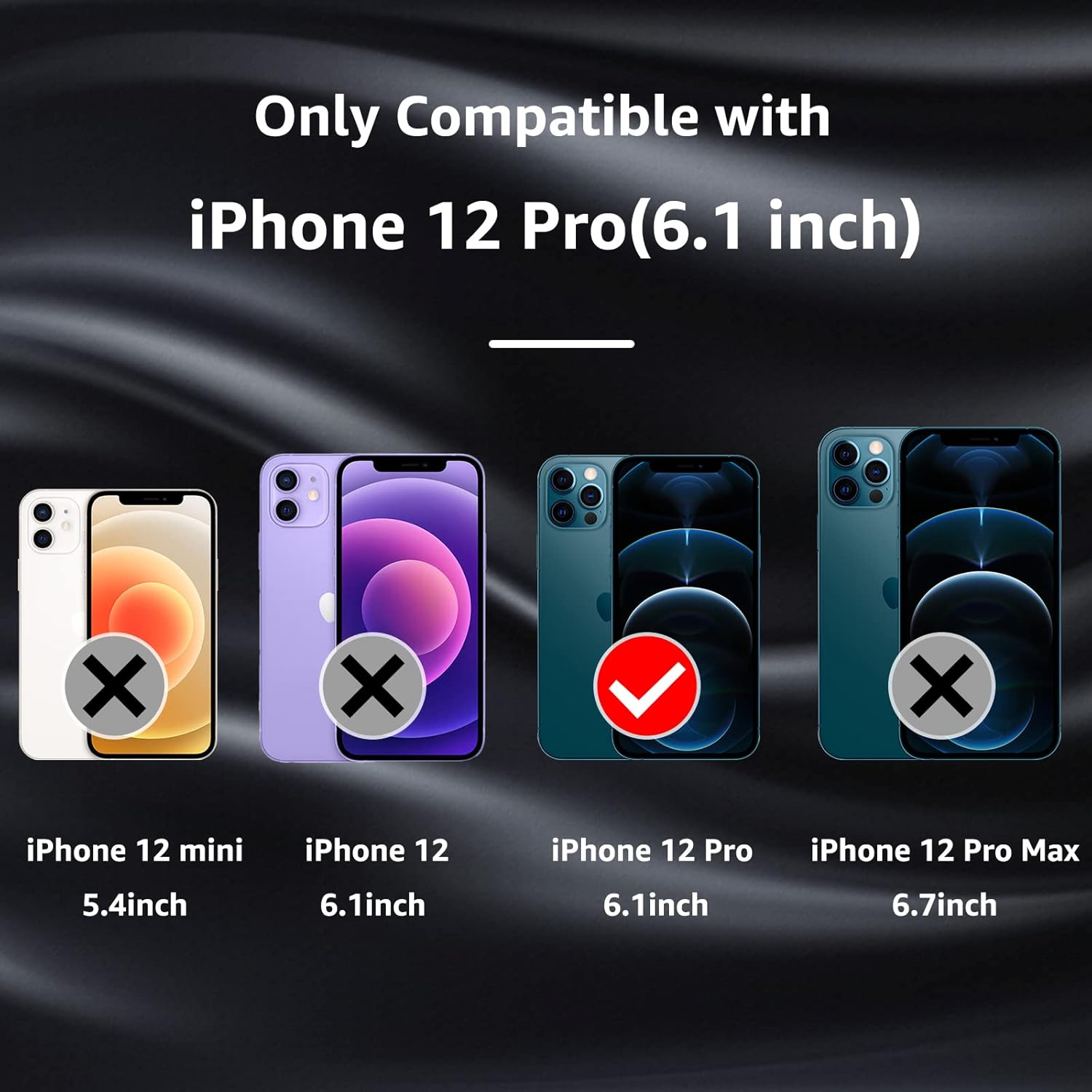 MCFANCE Magsafe – Funda magnética de silicona para iPhone 12 Pro, funda de silicona con forro de microfibra para iPhone 12 Pro de 6.1 pulgadas,