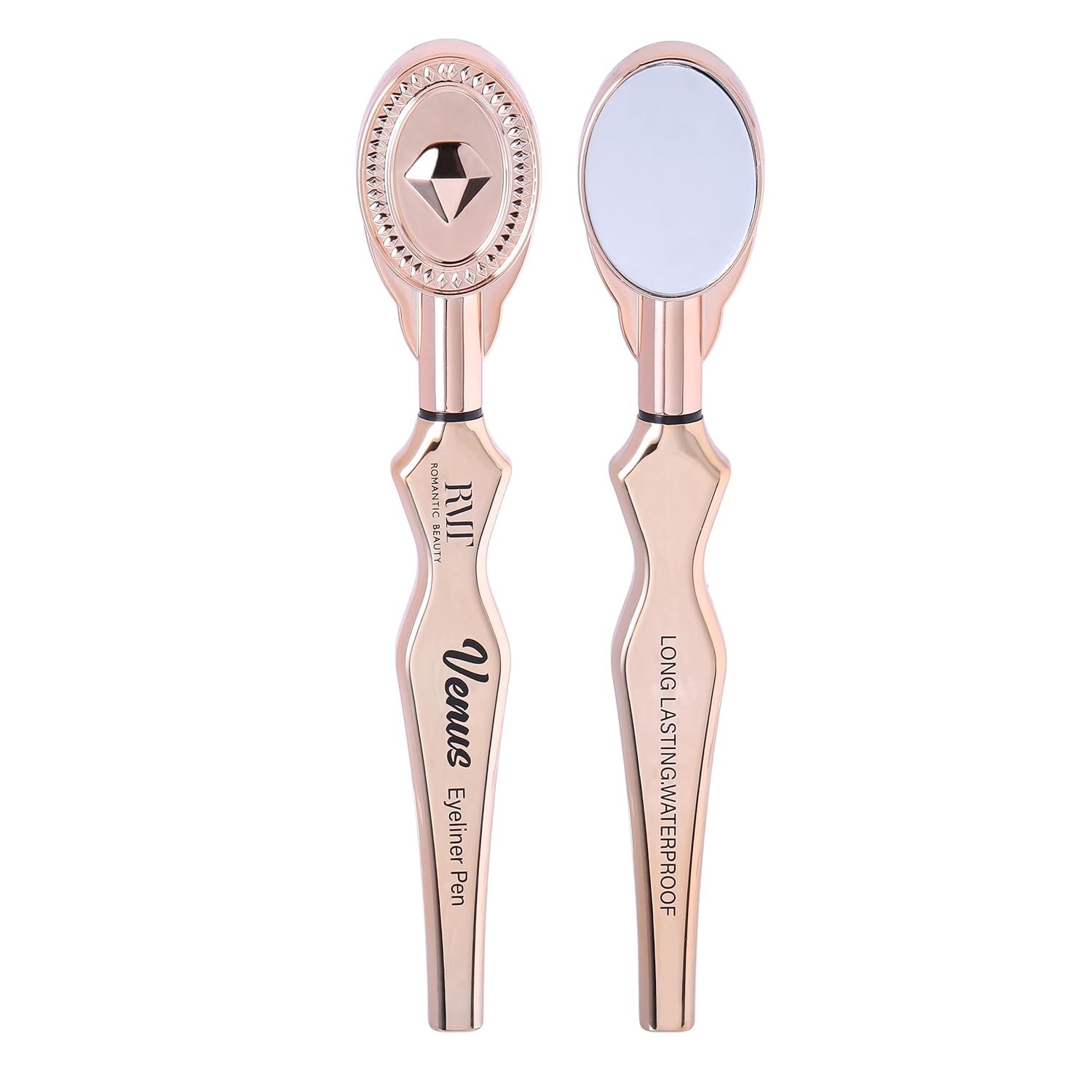 VENUS  Lápiz delineador de ojos fino negro líquido impermeable con espejo incorporado