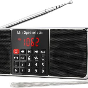 PRUNUS J-288 Radio portátil AM FM con altavoz Bluetooth temporizador de sueño pantalla de ahorro de energía antena ultra larga entrada AUX y disco PRUNUS J-288 Radio portátil AM FM con altavoz Bluetooth temporizador de sueño pantalla de ahorro de energía antena ultra larga entrada AUX y disco