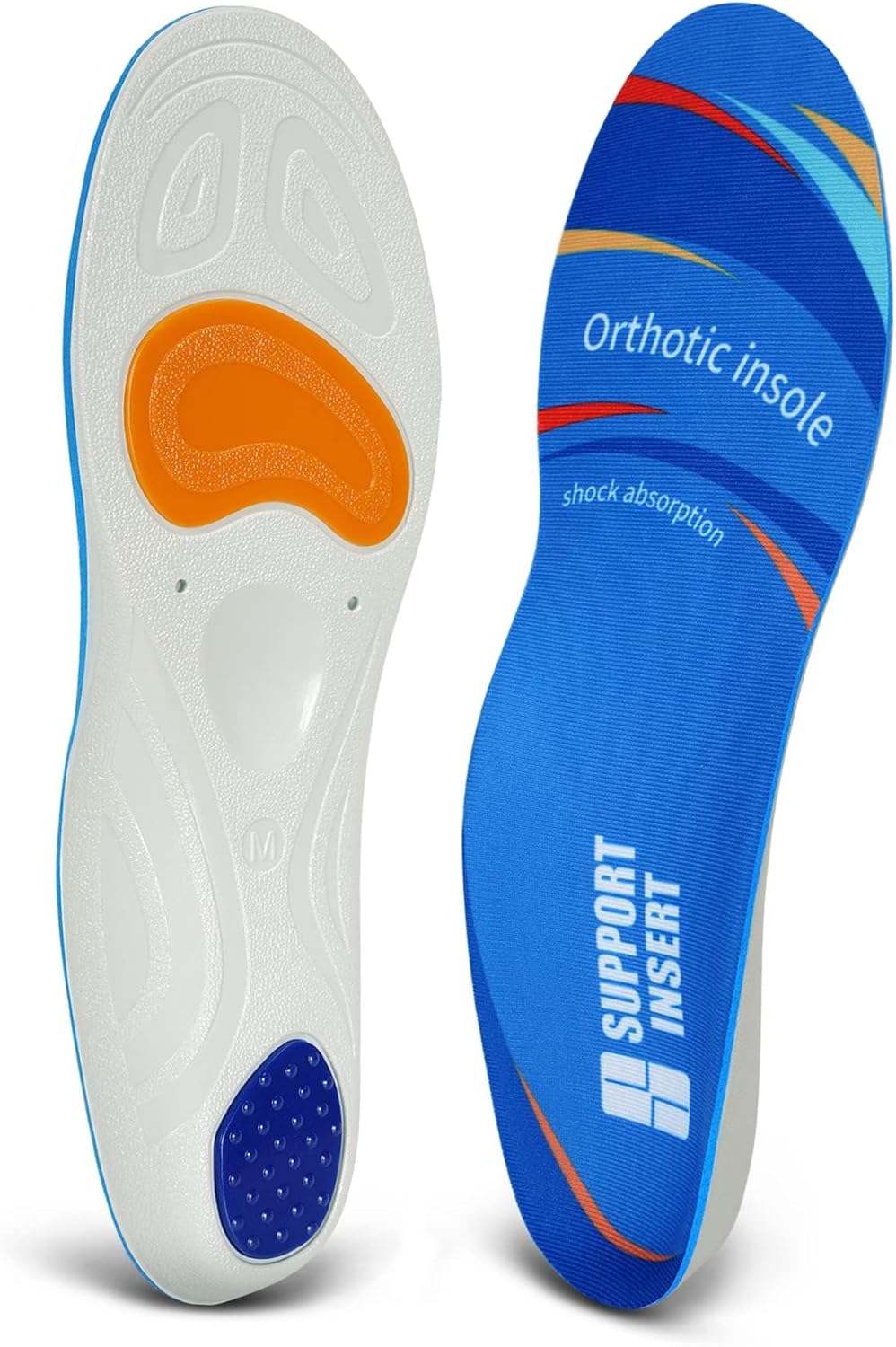 SUPPORTINSERT Alivio de la fascitis plantar, pies planos, soporte de arco, plantilla de gel para correr, para hombres y mujeres, plantillas