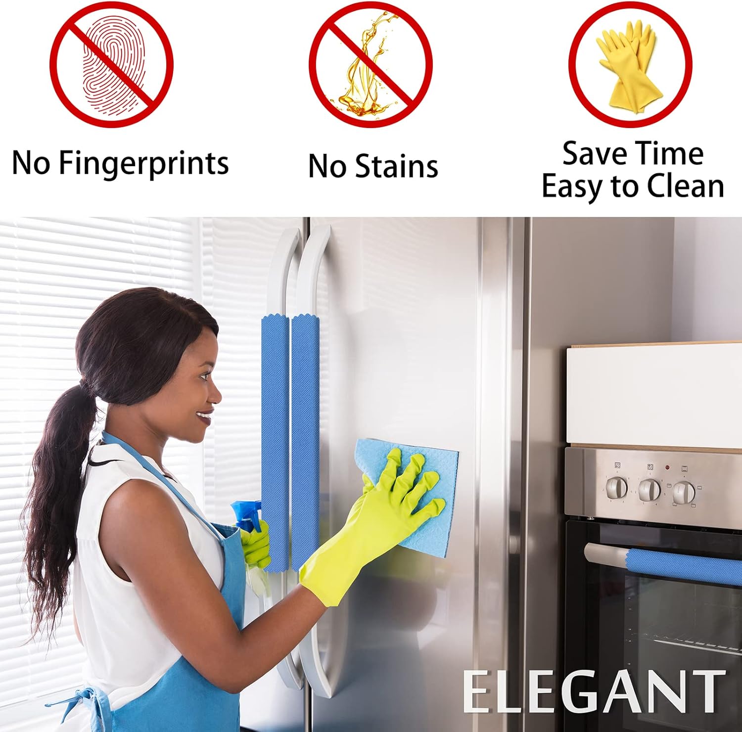 MRKG Juego de 6 fundas para manija de puerta de refrigerador, talla única, mantiene tu aparato de cocina limpio de manchas, goteo, manchas de