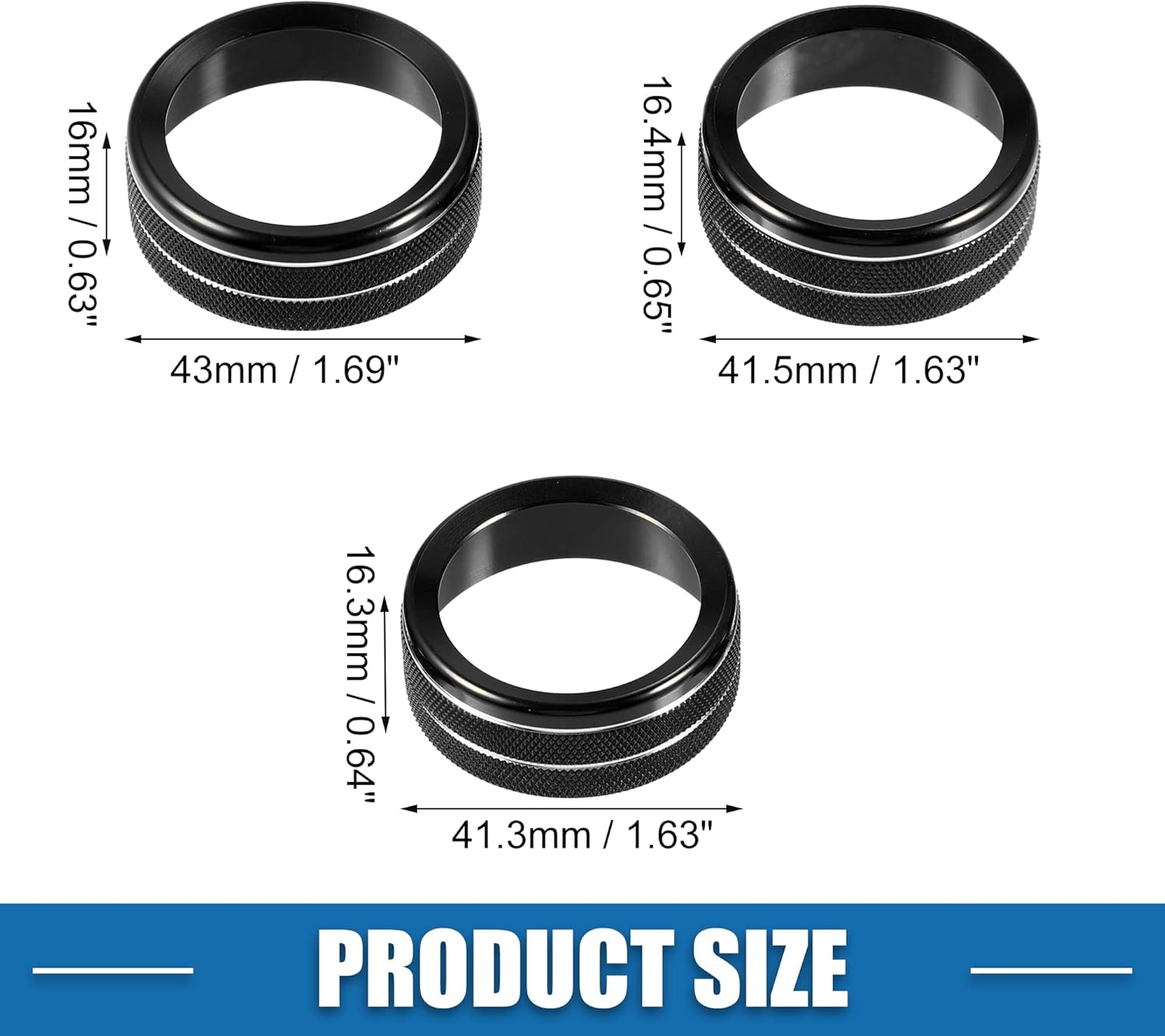 A ABSOPRO Calcomanías para pomos de aire acondicionado de automóvil, interruptor de radio de CA para Jeep Wrangler JL JLU 2018-2022, color negro