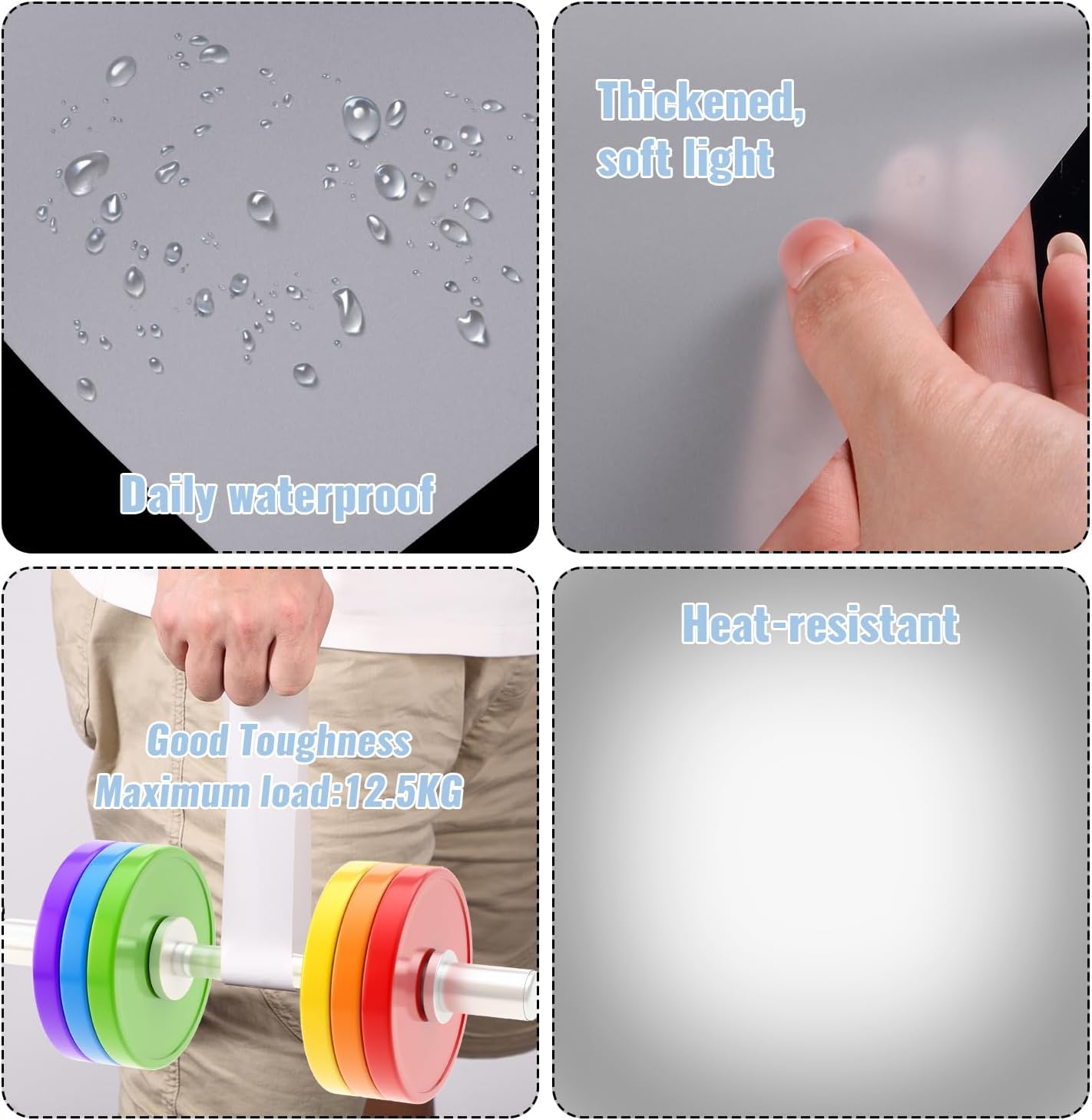 12 hojas de filtro de película de difusión de 16 x 20 pulgadas, hoja difusora de luz LED, cinta difusora de gel de iluminación, rollo de fotografía
