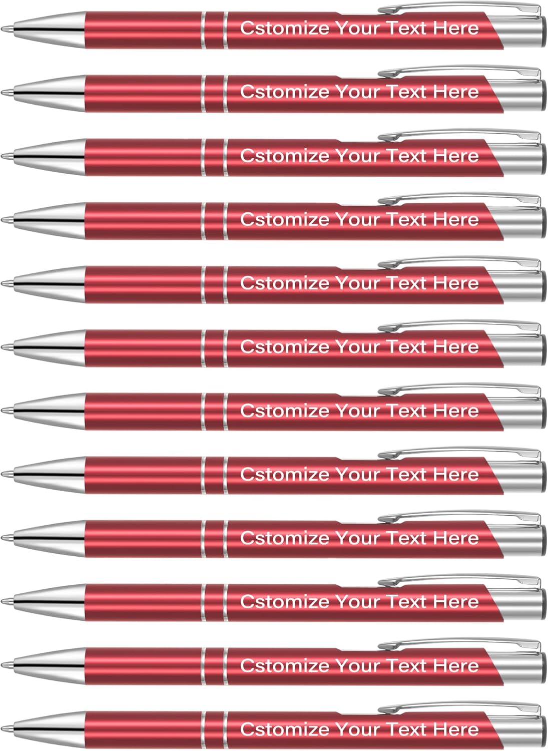 Hasta 500 bolígrafos personalizados, bolígrafos personalizados de tinta negra con tu nombre, logotipo, mensaje, texto, para oficina, negocios,