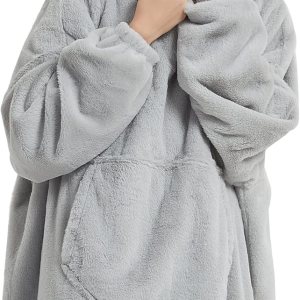 Softan Manta con capucha, manta de gran tamaño para adultos, mujeres y hombres, sudadera con capucha súper cálida y suave, sudadera de piel Softan Manta con capucha, manta de gran tamaño para adultos, mujeres y hombres, sudadera con capucha súper cálida y suave, sudadera de piel