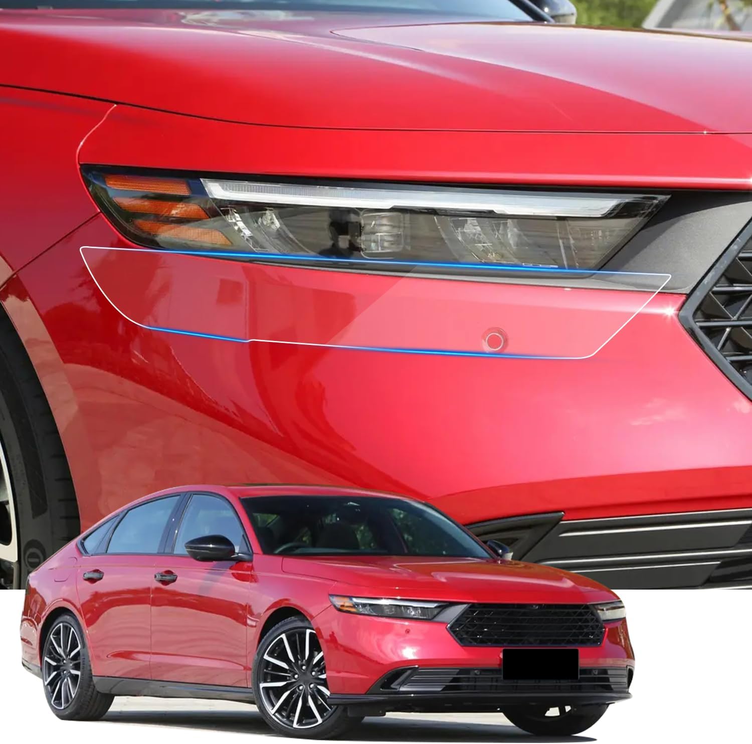 LUNQIN Película de protección de faros delanteros de automóvil para Honda Accord 2023 11 generación, accesorios de automóvil, decoración exterior de