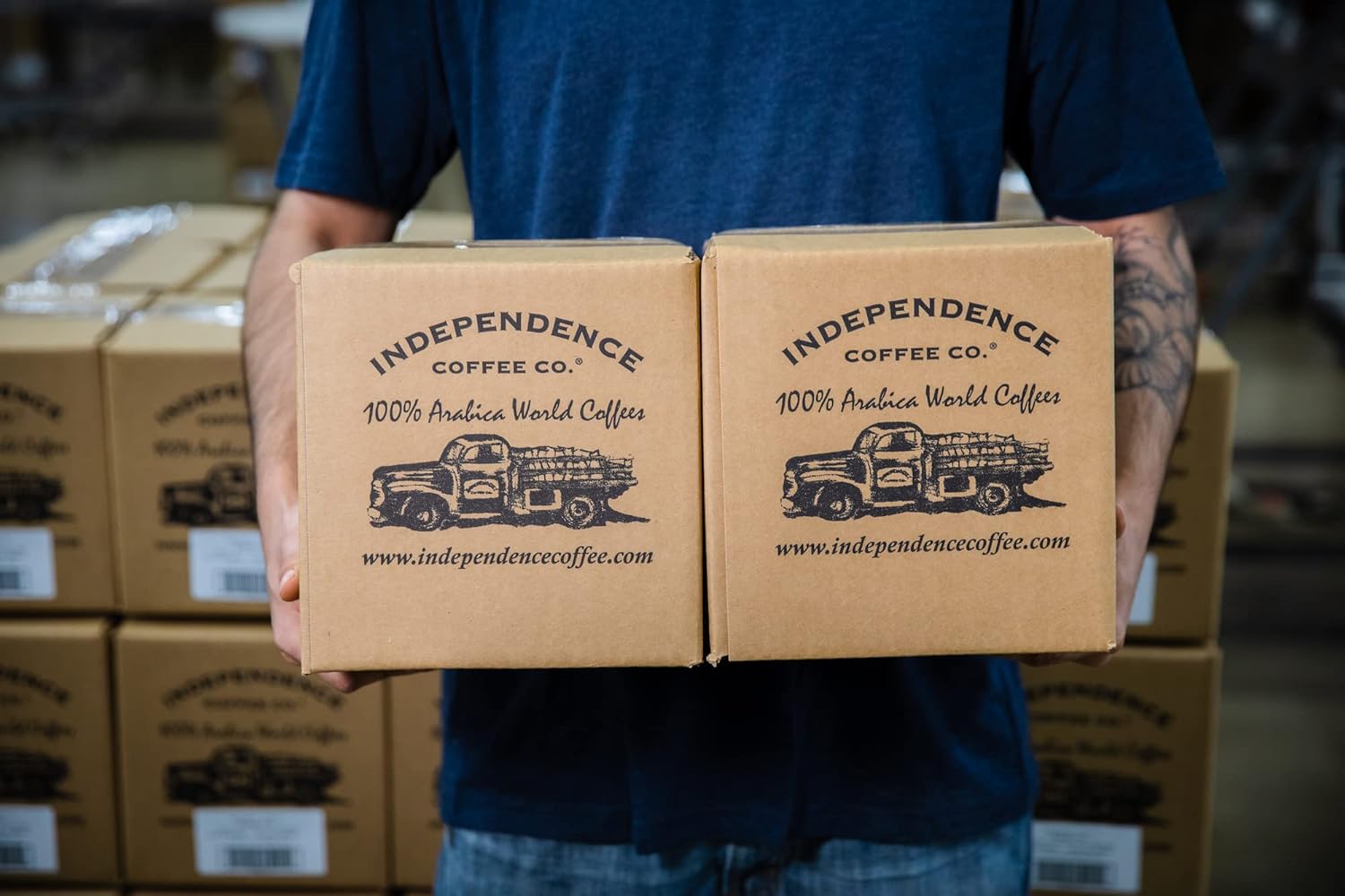 Independence Coffee Co. JackHammer Bold and Earthy, café de grano entero tostado oscuro, bolsa de 24 onzas