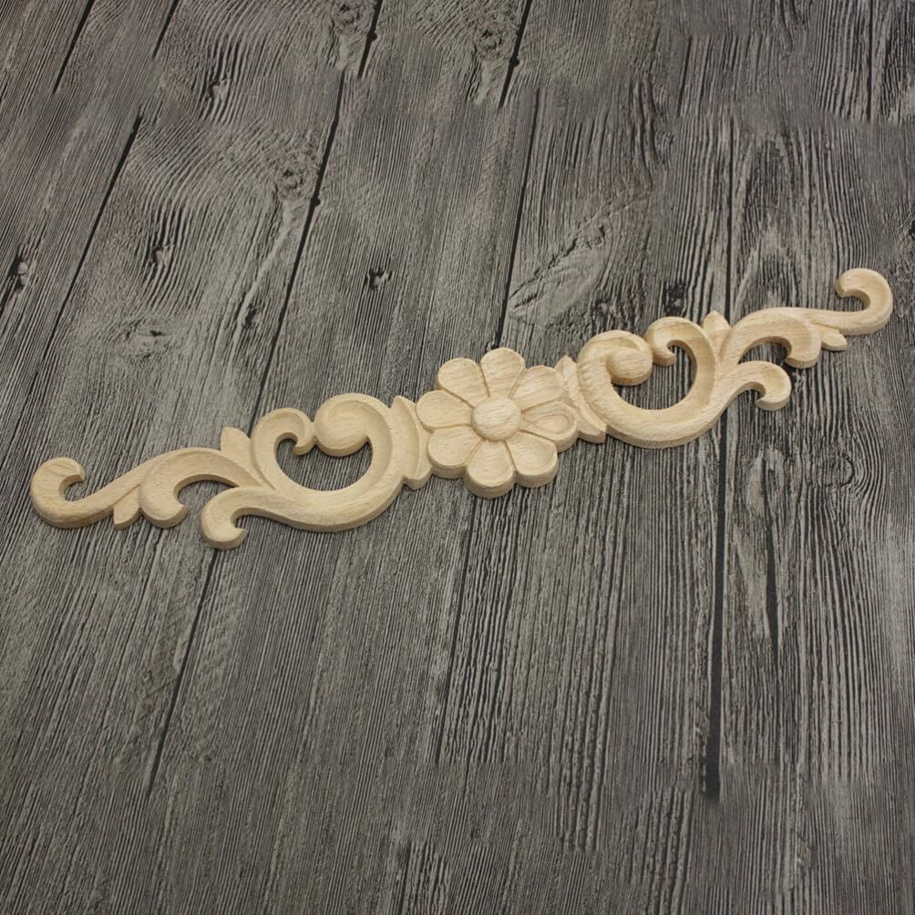 Healifty 2 piezas de ménsulas para encimeras de puerta, apliques de madera para decoración de madera, incrustaciones de madera, marco de esquina,