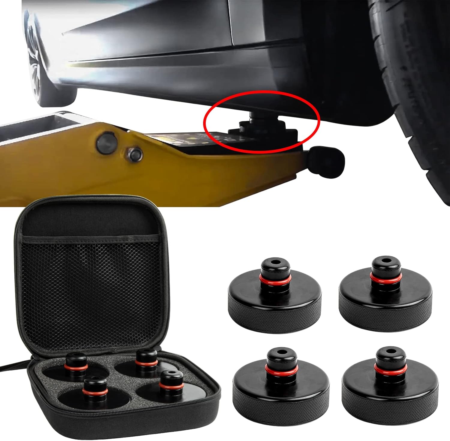 psler Jack Pad para Tesla 3YXS – Disco de elevación para Tesla Model 3 Y X S Accesorios Quick Floor Jack Stand Rubber Pad Car Tire Lift Jack Point