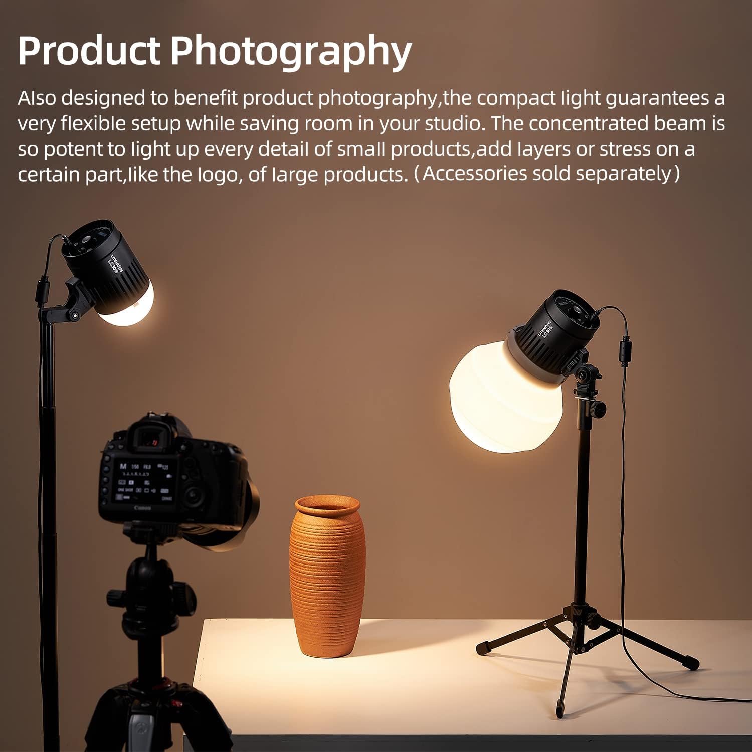 Godox LC30Bi – Luz de video LED de escritorio, luz constante, luz suave, luz de relleno de temperatura de dos colores, adecuada para grabación de