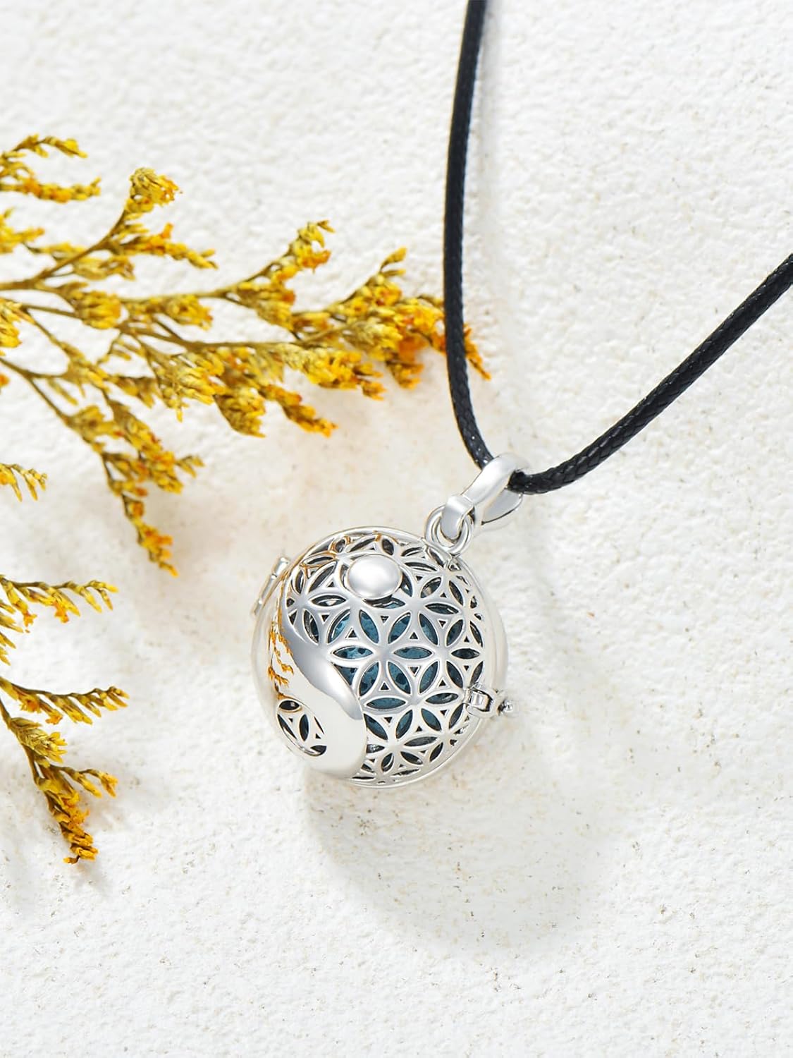 Collar difusor de aromaterapia de Tai Chi, collar difusor de aceite esencial Yin-Yang, juego de joyería, regalo para mujeres y niñas, 7 piezas de