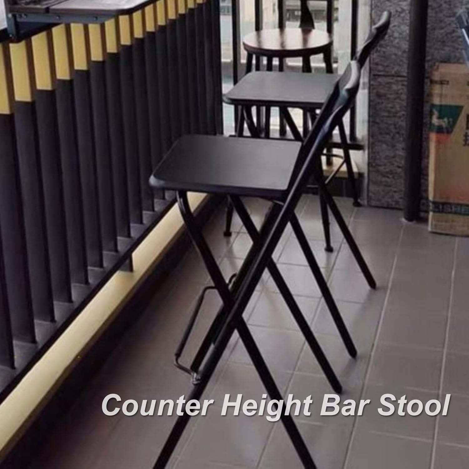 Modern Taburete de bar plegable con altura de mostrador para adultos, silla alta plegable para desayuno, taburete cuadrado de fiesta de oficina,