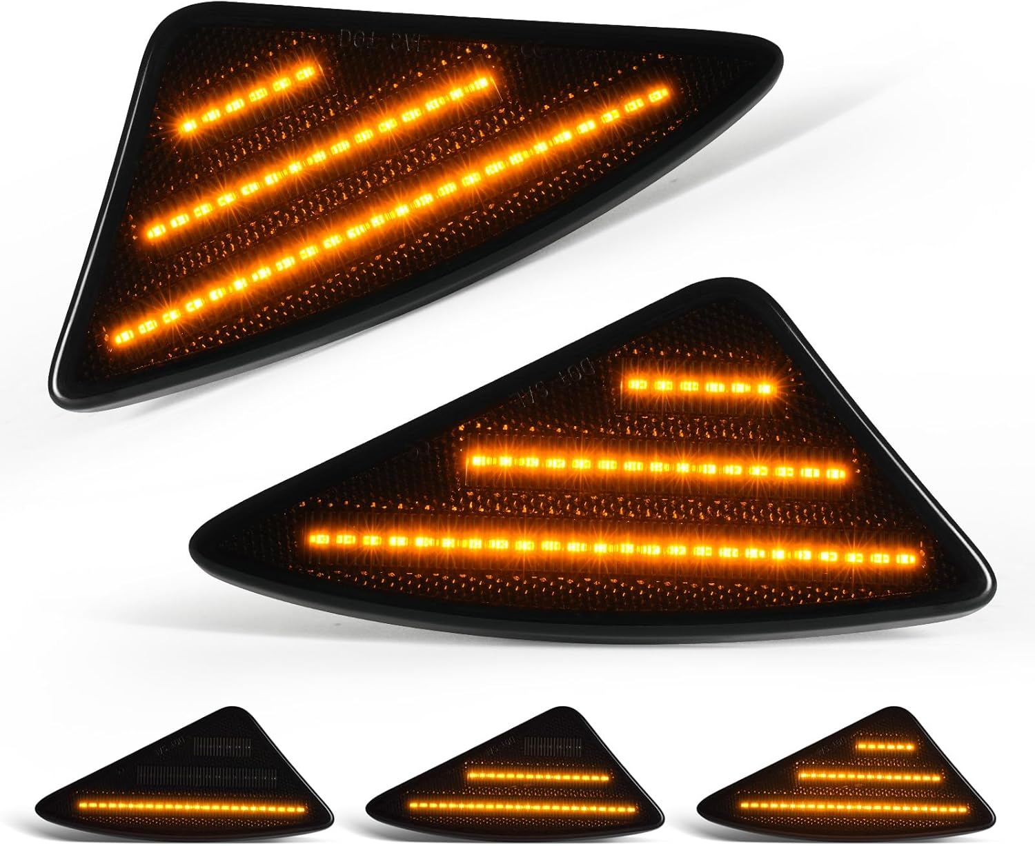 Luces LED de posición laterales compatibles con Kenworth T660 T170 T270 T370 semirremolques 2008-2021 Luces direccionales dinámicas de guardabarros