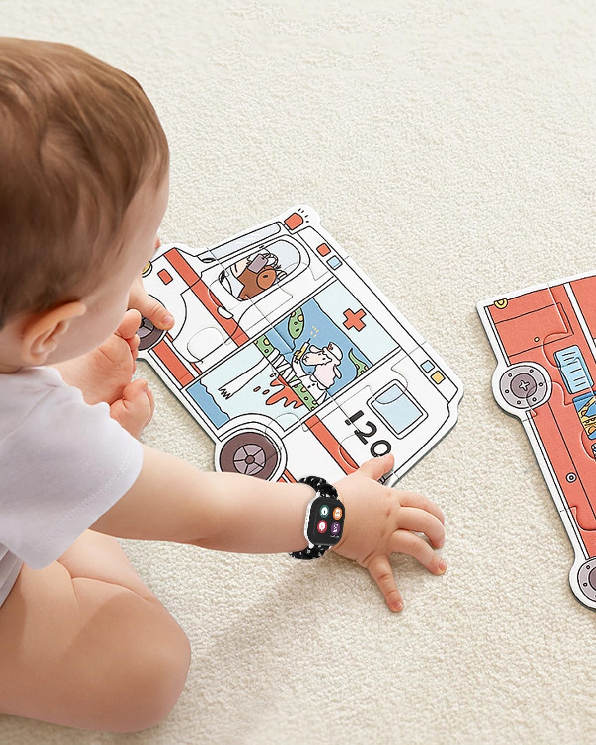 NewJourney Correa elástica compatible con Gizmo Watch 321 y Gabb Watch 321 y SyncUP para niños, bonito reloj elástico impreso de repuesto de banda