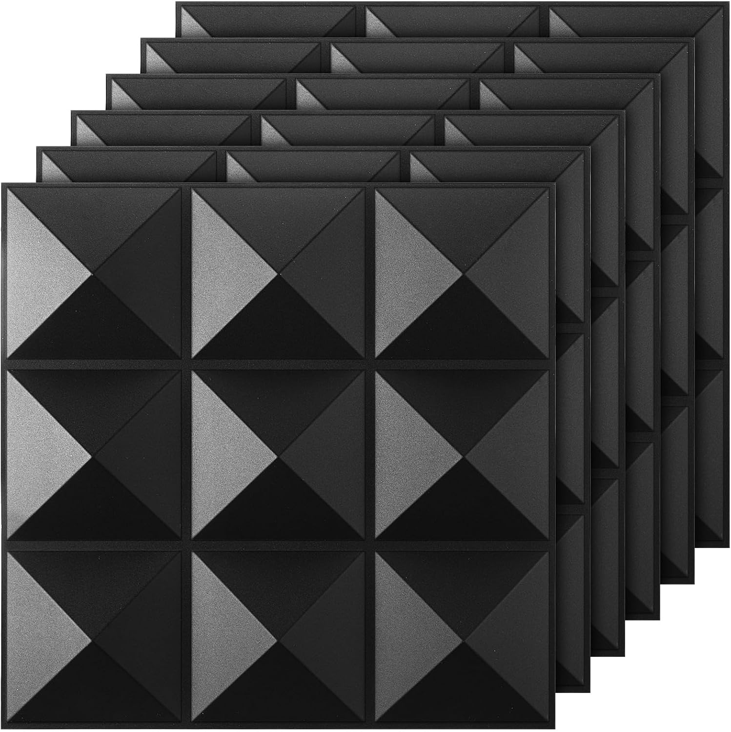 50 paneles de pared 3D con textura de PVC, paneles de pared decorativos de 11.81 x 11.81 pulgadas, azulejos de pared para sala de estar, vestíbulo,