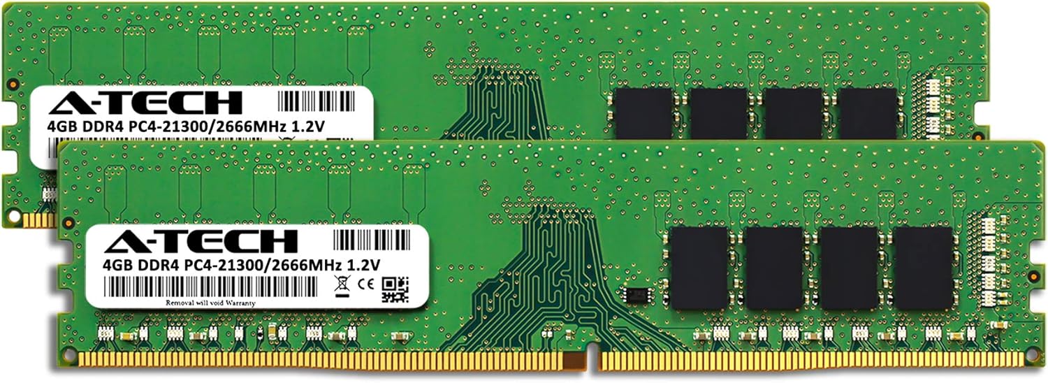 A-Tech 8GB Kit (2x4GB) RAM for MSI B365M PRO-VD, Infinite 8th, MPG Z390 GAMING PRO CARBON AC, Prestige PE130 8th, X370 XPOWER GAMING TITANIUM  DDR4