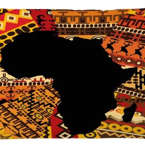 Lunarable Funda de cojín africana, mapa de estilo abstracto sobre fondo de alfombra, funda de almohada decorativa rectangular, 26 x 16 pulgadas, Lunarable Funda de cojín africana, mapa de estilo abstracto sobre fondo de alfombra, funda de almohada decorativa rectangular, 26 x 16 pulgadas,