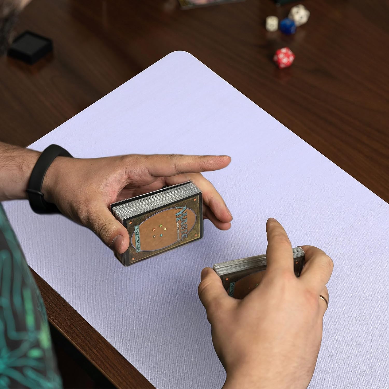 Yexiya Tapete de juego de cartas de 6 piezas, tapete de juego de sublimación para TCG MTG de 24 x 14 pulgadas, tapete de juego de cartas de goma