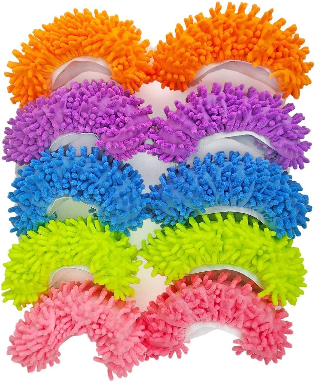 Yueiehe – Juego de 5 pares (10 unidades, multifunción, para quitar el polvo, cubre zapatos, suave, lavable, reutilizable, de microfibra, para pies