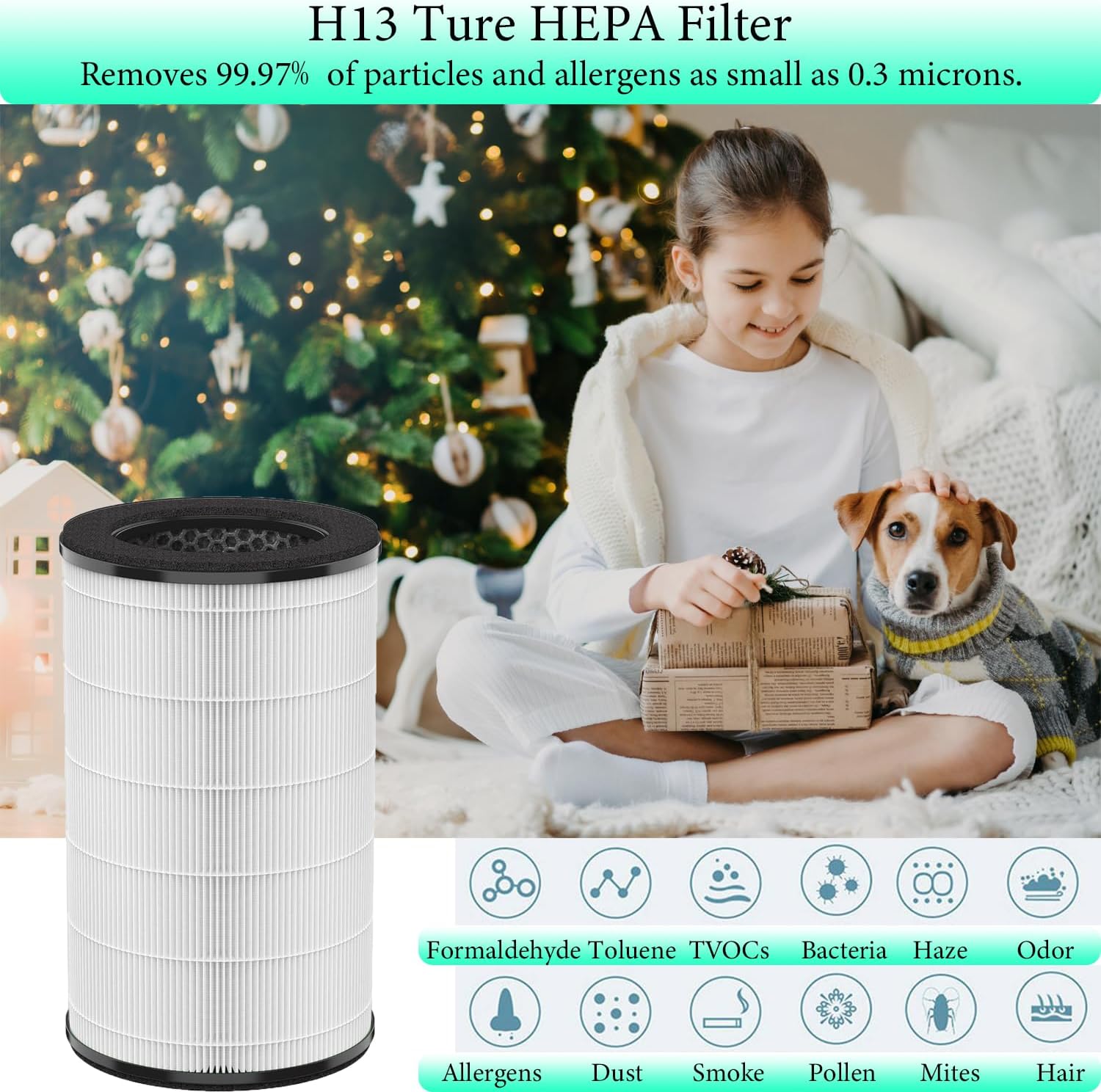 Filtro de repuesto AP-T30, compatible con purificador de aire Homedics AP-T30, AP-T30WT, AP-PET35, AP-PET35-WT, reemplazo del filtro de purificador