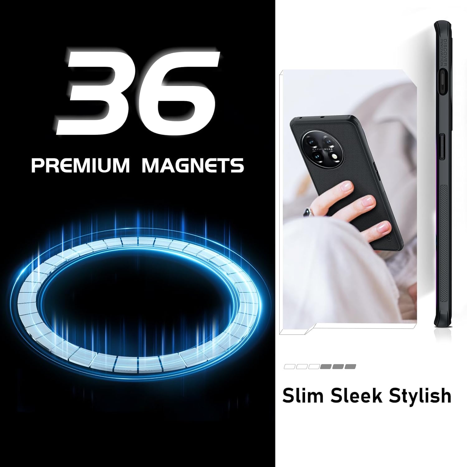 Nillkin Funda Magsafe para OnePlus 11 de 6.7 pulgadas con escudo esmerilado para OnePlus 11, magnética, mate, resistente, a prueba de golpes, funda