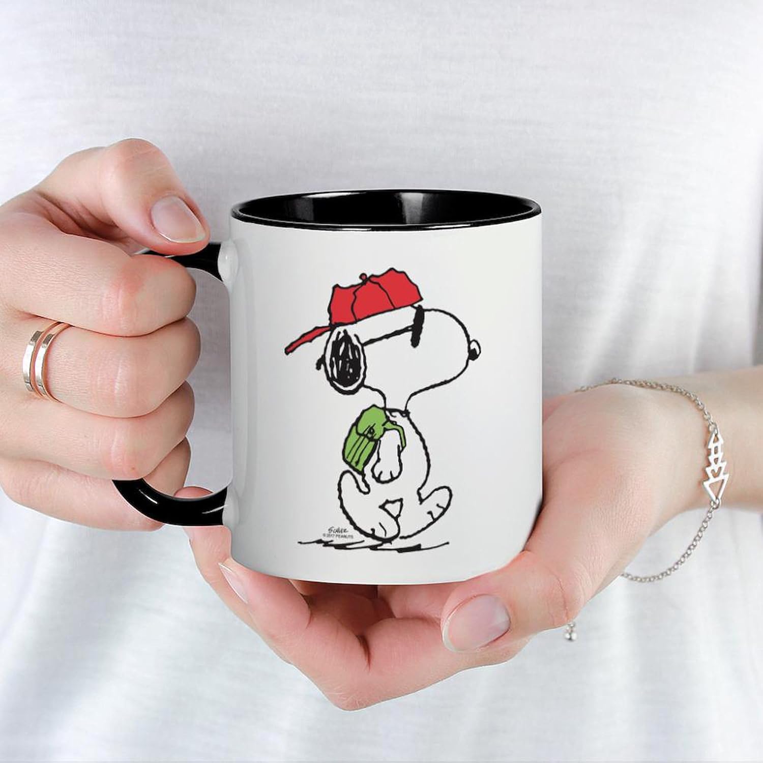 CafePress SNOOPY Joe Cool Taza de café de cerámica, taza de té de 11 onzas