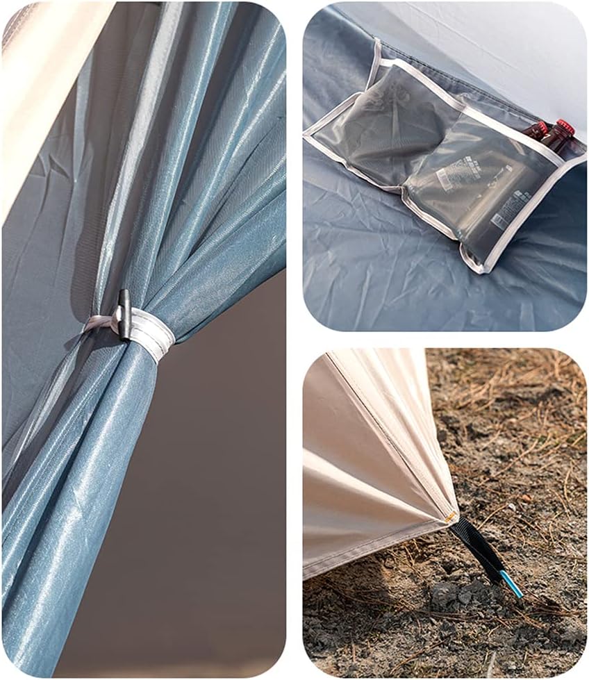 Tienda de campaña Tipi india al aire libre ultraligera Tienda de campaña pirámide familiar para mochileros, camping, senderismo, bushcraft, viajes,