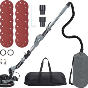 Lijadora de paneles de yeso, lijadora eléctrica de paneles de yeso de 800 W con colección de polvo automático al vacío, lijadora de pared de 7 Lijadora de paneles de yeso, lijadora eléctrica de paneles de yeso de 800 W con colección de polvo automático al vacío, lijadora de pared de 7